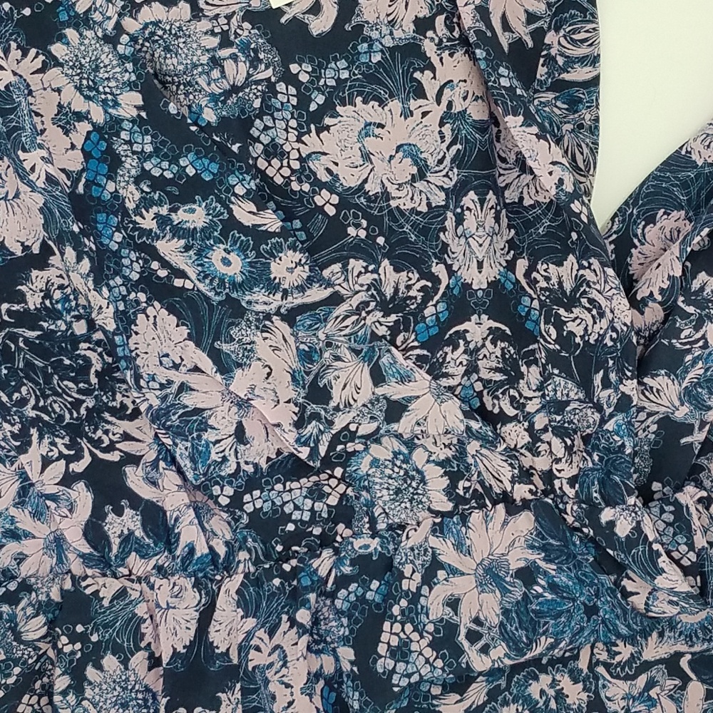 Rebecca Taylor Kiku Printed Draped Jumpsuit - Picture 6 of 7